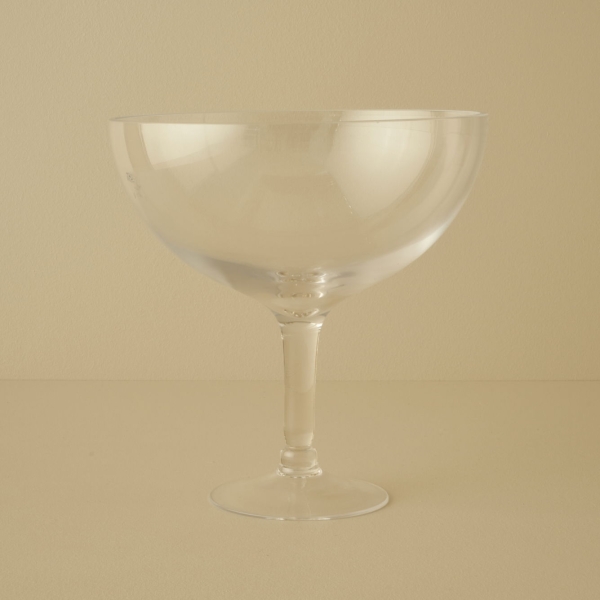 Oval Bowl With Stand 24 cm - Transparent