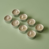 8 Pieces Flor Tealight Candle Set 12 gr - Gold
