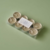 8 Pieces Flor Tealight Candle Set 12 gr - Gold