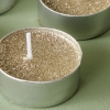 8 Pieces Flor Tealight Candle Set 12 gr - Gold