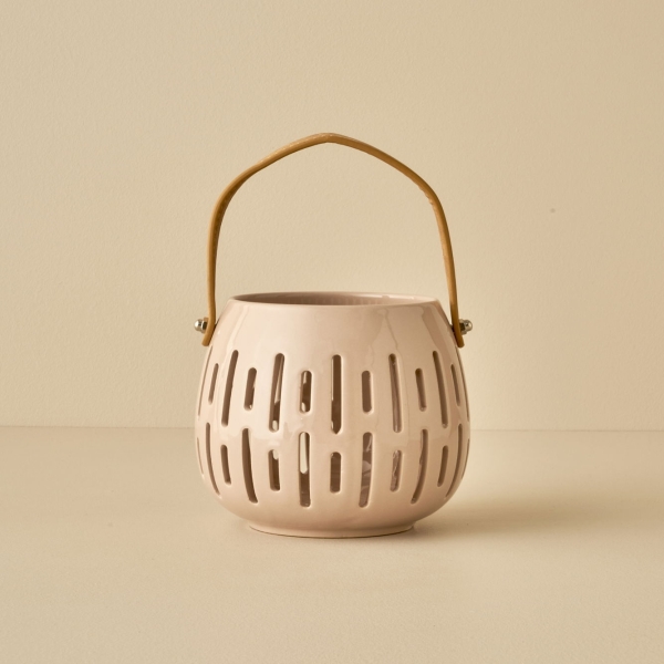 Shine Stone Lantern 14 x 12 cm - Pink