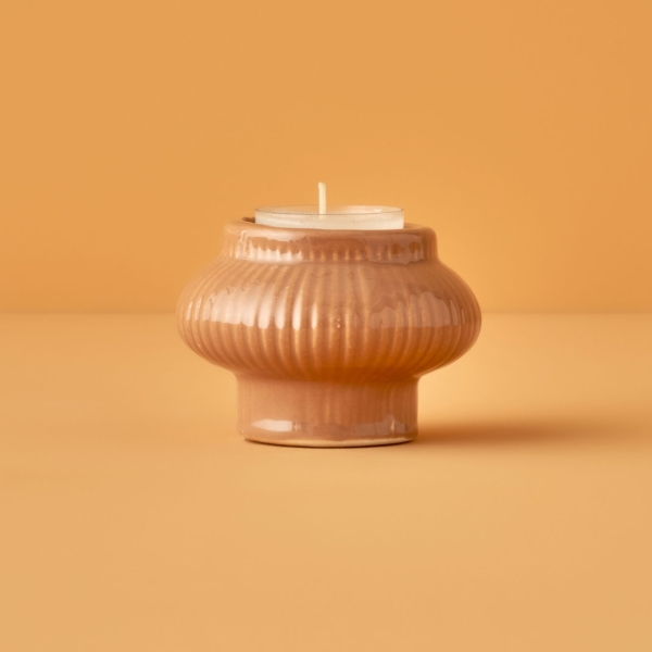 Perla Porcelain Candle Holder 8 x 6 cm - Tile