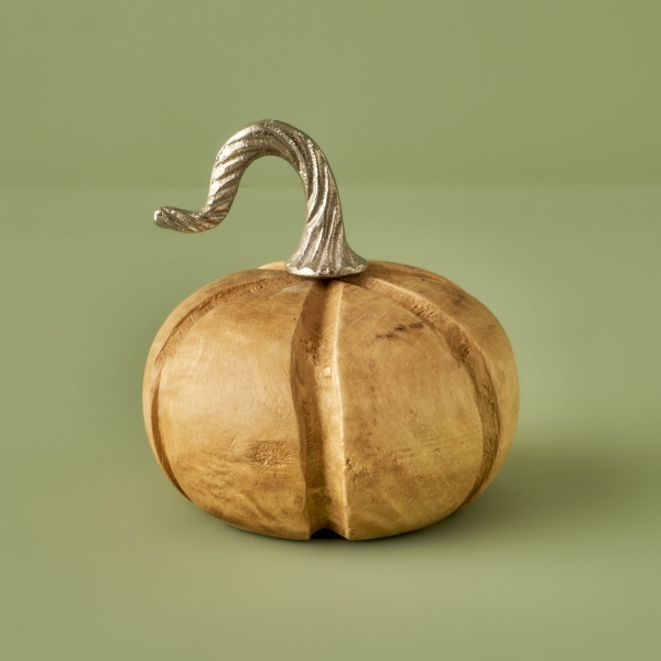 Pumpkin Decorative Object 16 x 16 cm - Light Brown