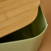 2 In 1 Breed Bread Box with Cutting Board 33 x 18.5 x 12 cm - Green