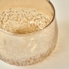 Shiny Glass Candle Holder 11 x 11 x 8 cm - Gold