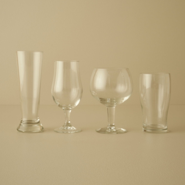 4 Pieces Stein Glass Cup Set - Transparent