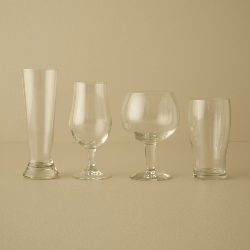 4 Pieces Stein Glass Cup Set - Tran..