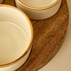 4 Pieces Lumin Snack Set - White / Brown