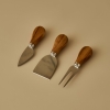 4 Pieces Parm Cheese Serving Set 32 x 17.5 cm - Brown