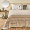 Jolly Jacquard Cotton Double Bedspread 220 x 240 cm - Red / Green