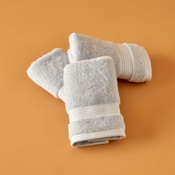 3 Pieces Premium Dorita Cotton Hand Towel Set 30 x 50 cm - Light Blue