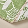 Sausage Dog Cotton Baby Blanket 100 x 120 cm - Green / White