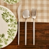 18 Pieces Siena Dessert Fork Spoon Knife Set - Silver