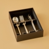 18 Pieces Siena Dessert Fork Spoon Knife Set - Silver