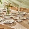 26 Pieces Vintage Porcelain Breakfast Set - Blue / White
