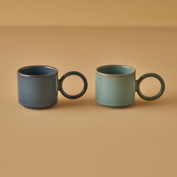 2 Pieces Arcana Espresso Set 184 ml - Blue