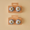 2 Pieces Cora Handle Set 6.5 x 4 x 4 cm - Blue / Cream