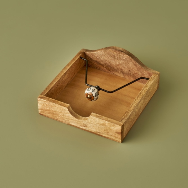 Noir Napkin Holder 19 x 18.5 x 7.5 cm - Multicolor