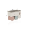 16 x 23 x 11 cm Glenda Bathroom Organizer Accessory - White