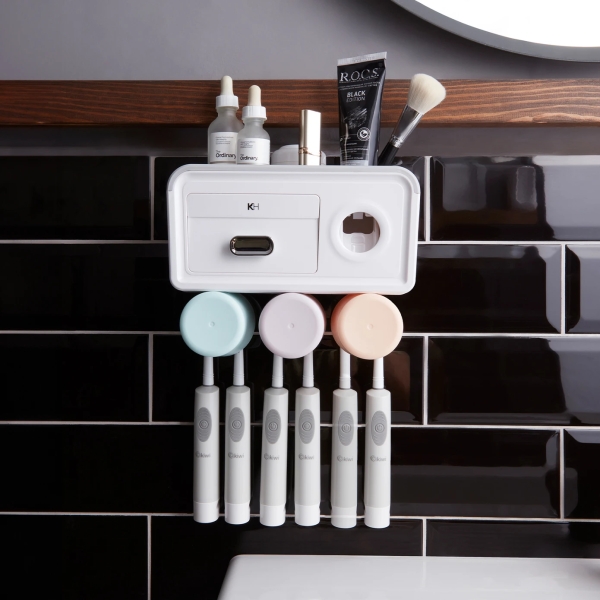 12.5 x 23 x 12 cm Glenda Bathroom Organizer Accessory - White