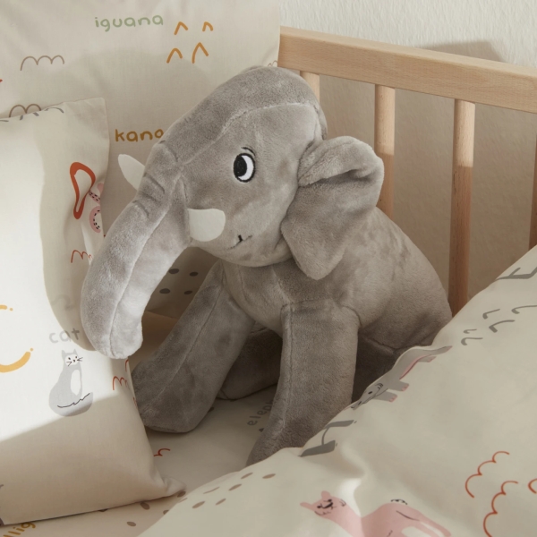 30 cm Baby Little Elephant Decorative Pillow - Grey