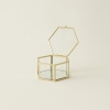 12 x 10 x 6.4 cm Magic Hexagon Decorative Box - Gold