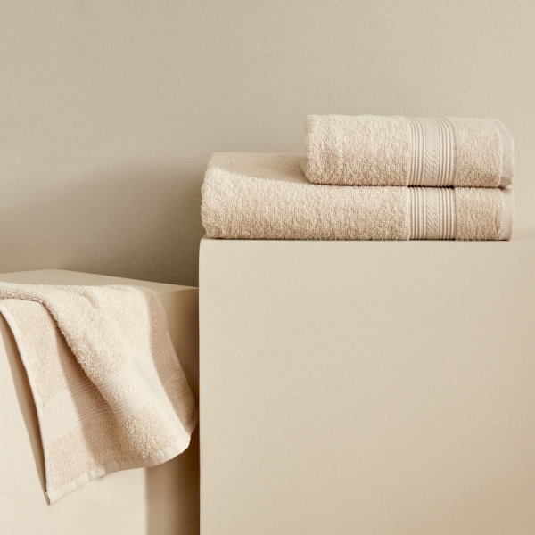 30 x 50 cm Soft Touch Cotton Hand Towel - Beige