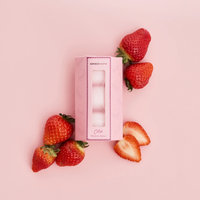 150 gr Macaron Soap Strawberry - Pi..