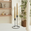 2 Pieces Candlestick 24 cm Candle Set - Gold