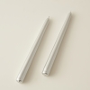 2 Pieces Candlestick 24 cm Candle Set - Silver