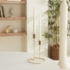 2 Pieces Candlestick 24 cm Candle Set - Pearl