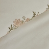 5 Pieces Vanes 200 x 220 cm Double Embroidered Duvet Cover Set - Beige