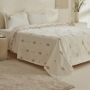 5 Pieces Vanes 200 x 220 cm Double Embroidered Duvet Cover Set - Beige