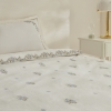 5 Pieces Vanes 200 x 220 cm Double Embroidered Duvet Cover Set - Blue