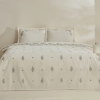 5 Pieces Vanes 200 x 220 cm Double Embroidered Duvet Cover Set - Blue