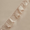 4 Pieces Pure Ruffle Cotton 200 x 220 cm Double Duvet Cover Set - Light Beige
