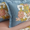 4 Pieces Renie 200 x 220 cm Double Ranforce Duvet Cover Set - Mustard