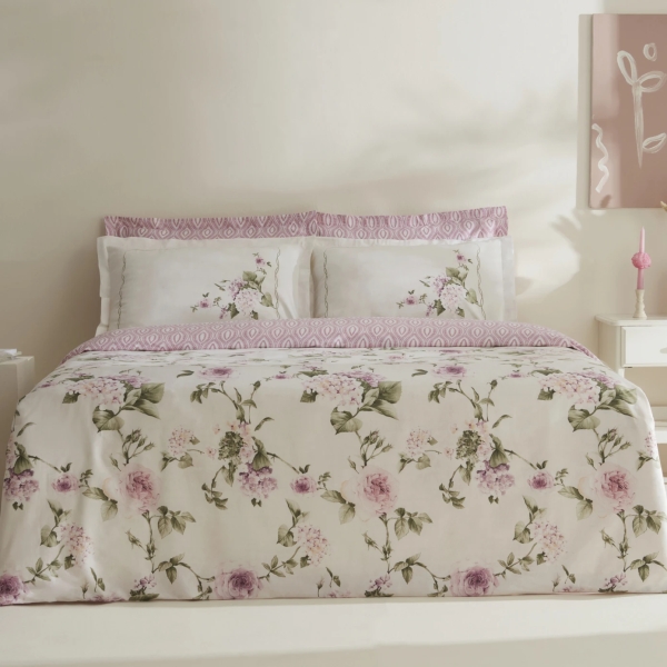4 Rosales 200 x 220 cm Cotton Satin Double Duvet Cover Set - Multicolor