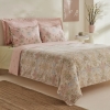 4 Pieces Flovy 200 x 220 cm Cotton Double Duvet Cover Set - Powder