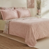 4 Pieces Flovy 200 x 220 cm Cotton Double Duvet Cover Set - Powder