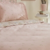4 Pieces Flovy 200 x 220 cm Cotton Double Duvet Cover Set - Powder
