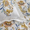 4 Pieces Indra 200 x 220 cm Cotton Double Duvet Cover Set - Yellow / White 