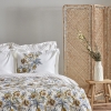 3 Pieces Indra 160 x 220 cm Cotton Single Duvet Cover Set - Yellow / White