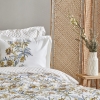 3 Pieces Indra 160 x 220 cm Cotton Single Duvet Cover Set - Yellow / White