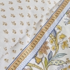 3 Pieces Indra 160 x 220 cm Cotton Single Duvet Cover Set - Yellow / White