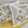 3 Pieces Indra 160 x 220 cm Cotton Single Duvet Cover Set - Yellow / White