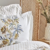3 Pieces Indra 160 x 220 cm Cotton Single Duvet Cover Set - Yellow / White