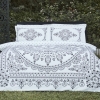 7 Pieces Orian 200 x 220 cm Double Duvet Cover Set with Bedspread - Black / White
