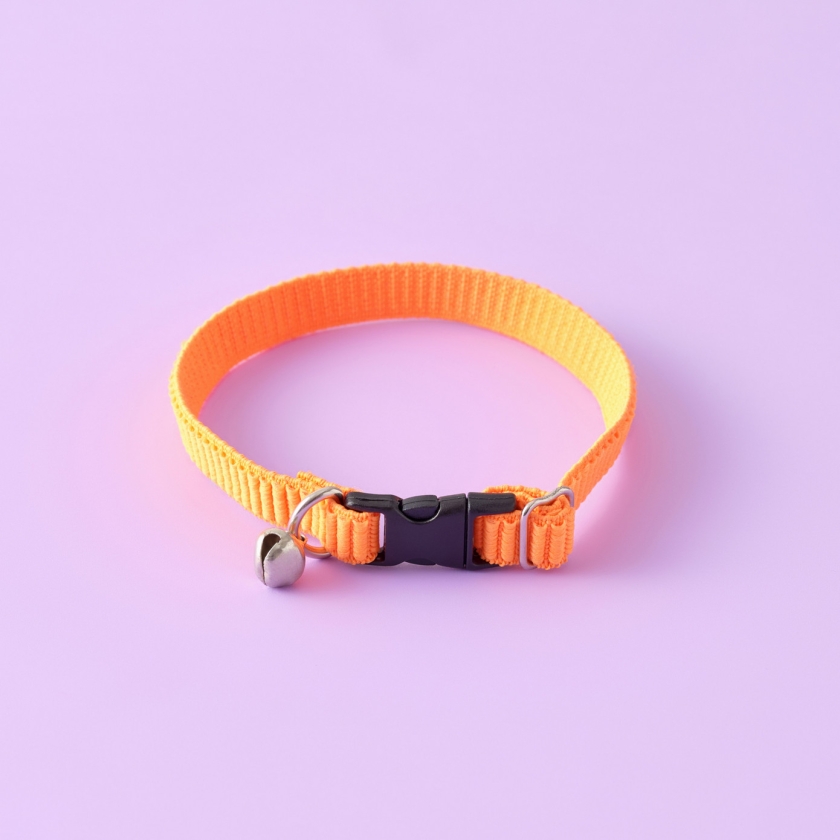 X Paw Dusty Cat Collar - Orange