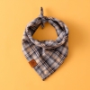 X Paw Gingham Dog Scarf - Brown